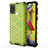 Silicone Transparent Frame Case Cover 360 Degrees AM1 for Samsung Galaxy M31 Prime Edition Green