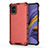 Silicone Transparent Frame Case Cover 360 Degrees AM1 for Samsung Galaxy M40S Red