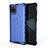 Silicone Transparent Frame Case Cover 360 Degrees AM1 for Samsung Galaxy M60s Blue