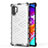 Silicone Transparent Frame Case Cover 360 Degrees AM1 for Samsung Galaxy Note 10 Plus 5G White