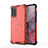 Silicone Transparent Frame Case Cover 360 Degrees AM1 for Samsung Galaxy S20 5G Red