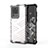 Silicone Transparent Frame Case Cover 360 Degrees AM1 for Samsung Galaxy S20 Ultra 5G White