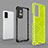 Silicone Transparent Frame Case Cover 360 Degrees AM1 for Vivo X60 Pro 5G