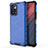 Silicone Transparent Frame Case Cover 360 Degrees AM1 for Xiaomi Poco X3 GT 5G Blue