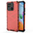 Silicone Transparent Frame Case Cover 360 Degrees AM1 for Xiaomi Redmi 10C 4G Red