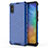Silicone Transparent Frame Case Cover 360 Degrees AM1 for Xiaomi Redmi 9A Blue