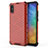 Silicone Transparent Frame Case Cover 360 Degrees AM1 for Xiaomi Redmi 9A Red