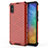 Silicone Transparent Frame Case Cover 360 Degrees AM1 for Xiaomi Redmi 9AT Red