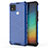 Silicone Transparent Frame Case Cover 360 Degrees AM1 for Xiaomi Redmi 9C Blue