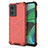 Silicone Transparent Frame Case Cover 360 Degrees AM1 for Xiaomi Redmi Note 11E 5G Red