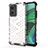 Silicone Transparent Frame Case Cover 360 Degrees AM1 for Xiaomi Redmi Note 11E 5G White