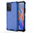 Silicone Transparent Frame Case Cover 360 Degrees AM1 for Xiaomi Redmi Note 11S 5G Blue