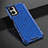 Silicone Transparent Frame Case Cover 360 Degrees AM2 for Oppo A76 Blue