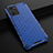 Silicone Transparent Frame Case Cover 360 Degrees AM2 for Oppo Reno6 Z 5G Blue