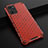 Silicone Transparent Frame Case Cover 360 Degrees AM2 for Oppo Reno6 Z 5G Red