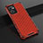 Silicone Transparent Frame Case Cover 360 Degrees AM2 for Oppo Reno7 5G Red