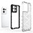 Silicone Transparent Frame Case Cover 360 Degrees AM2 for Oppo Reno9 Pro 5G