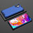 Silicone Transparent Frame Case Cover 360 Degrees AM2 for Samsung Galaxy Note 10 Plus 5G Blue