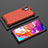 Silicone Transparent Frame Case Cover 360 Degrees AM2 for Samsung Galaxy Note 10 Plus 5G Red