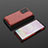 Silicone Transparent Frame Case Cover 360 Degrees AM2 for Samsung Galaxy Note 20 Ultra 5G Red