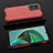 Silicone Transparent Frame Case Cover 360 Degrees AM2 for Xiaomi Redmi Note 11E 5G Red