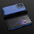 Silicone Transparent Frame Case Cover 360 Degrees AM3 for Oppo Reno8 5G Blue