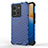 Silicone Transparent Frame Case Cover 360 Degrees AM3 for Vivo X80 Lite 5G Blue