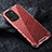 Silicone Transparent Frame Case Cover 360 Degrees AM3 for Xiaomi Poco F3 5G Red