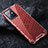 Silicone Transparent Frame Case Cover 360 Degrees AM4 for Vivo T1 5G India Red