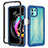 Silicone Transparent Frame Case Cover 360 Degrees for Motorola Moto Edge 20 Lite 5G Blue