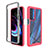 Silicone Transparent Frame Case Cover 360 Degrees for Motorola Moto Edge (2021) 5G Hot Pink