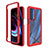 Silicone Transparent Frame Case Cover 360 Degrees for Motorola Moto Edge (2021) 5G Red