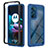 Silicone Transparent Frame Case Cover 360 Degrees for Motorola Moto Edge 30 5G Blue