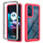 Silicone Transparent Frame Case Cover 360 Degrees for Motorola Moto Edge 30 5G Hot Pink