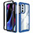 Silicone Transparent Frame Case Cover 360 Degrees for Motorola Moto Edge 30 Pro 5G