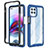Silicone Transparent Frame Case Cover 360 Degrees for Motorola Moto Edge S 5G