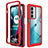 Silicone Transparent Frame Case Cover 360 Degrees for Motorola Moto Edge S30 5G Red