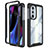 Silicone Transparent Frame Case Cover 360 Degrees for Motorola Moto Edge X30 5G