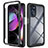 Silicone Transparent Frame Case Cover 360 Degrees for Motorola Moto G 5G (2022) Black