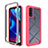 Silicone Transparent Frame Case Cover 360 Degrees for Motorola Moto G Pure Hot Pink