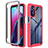 Silicone Transparent Frame Case Cover 360 Degrees for Motorola Moto G Stylus (2022) 5G Hot Pink