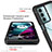 Silicone Transparent Frame Case Cover 360 Degrees for Motorola Moto G200 5G