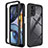 Silicone Transparent Frame Case Cover 360 Degrees for Motorola Moto G22 Black