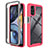 Silicone Transparent Frame Case Cover 360 Degrees for Motorola Moto G22 Hot Pink