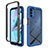 Silicone Transparent Frame Case Cover 360 Degrees for Motorola Moto G31 Blue