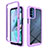 Silicone Transparent Frame Case Cover 360 Degrees for Motorola Moto G31 Purple