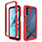 Silicone Transparent Frame Case Cover 360 Degrees for Motorola Moto G31 Red