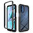 Silicone Transparent Frame Case Cover 360 Degrees for Motorola Moto G41 Black
