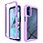 Silicone Transparent Frame Case Cover 360 Degrees for Motorola Moto G41 Purple