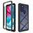 Silicone Transparent Frame Case Cover 360 Degrees for Motorola Moto G60s Black